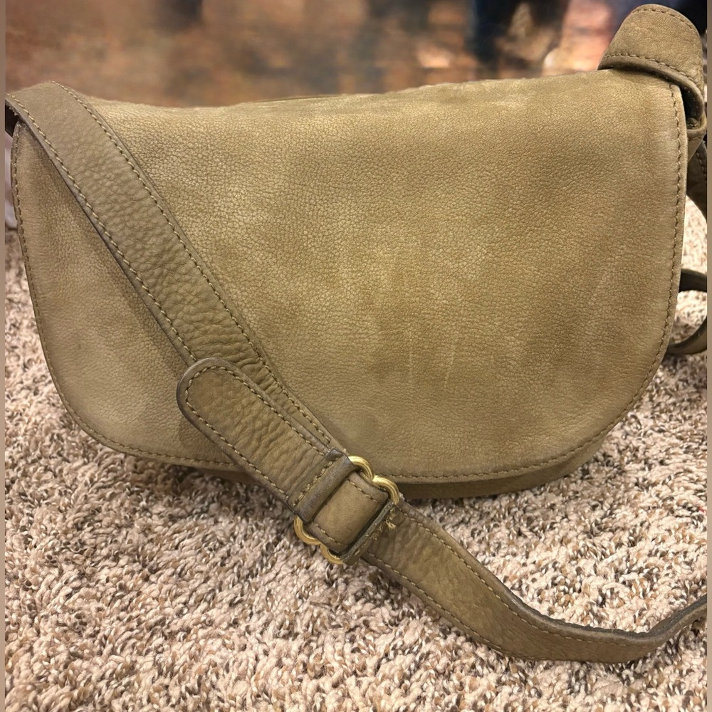 COACH Vintage Sonoma Nubuck Flap Shoulder Bag Sage Green - Costa Rica